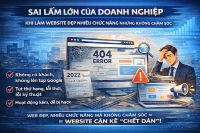 Sai Lầm Lớn Của Doanh Nghiệp Khi Làm Website: Làm Web Đẹp, Nhiều Chức Năng Nhưng Không Chăm Sóc