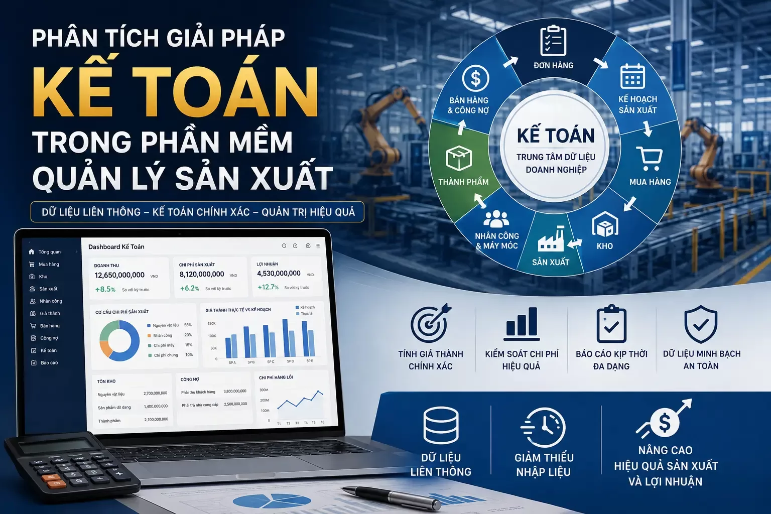Phân tích giải pháp về kế toán trong phần mềm quản lý sản xuất