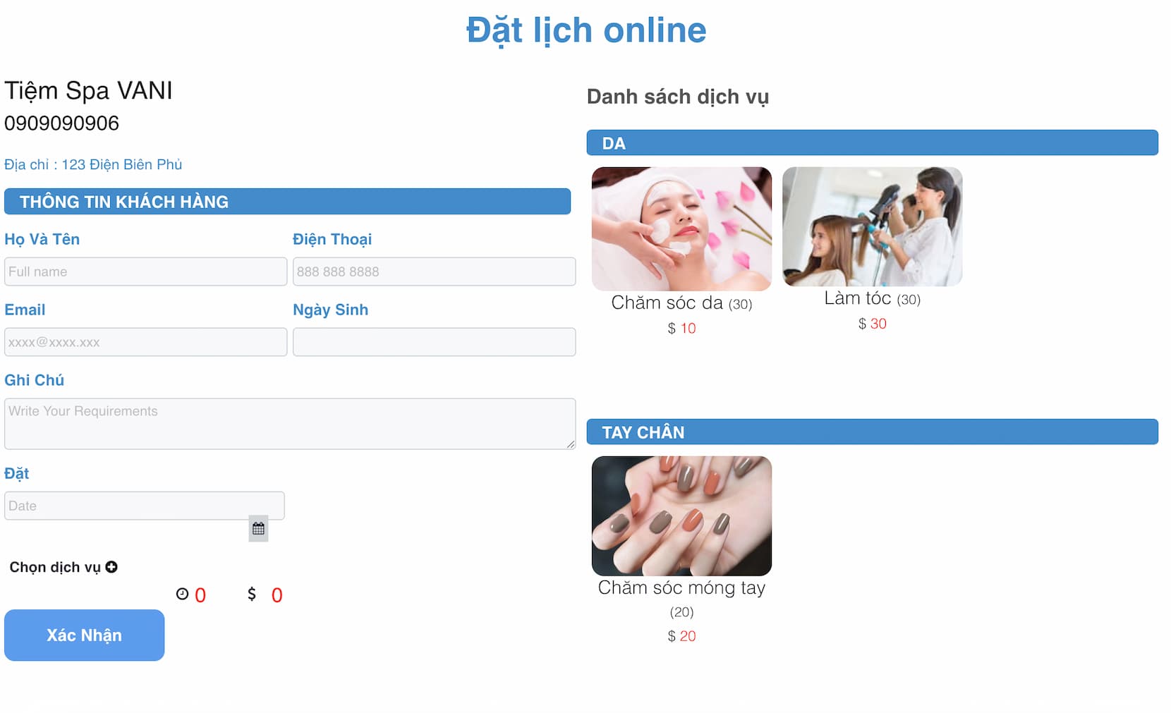 Phần mềm quản lý Spa