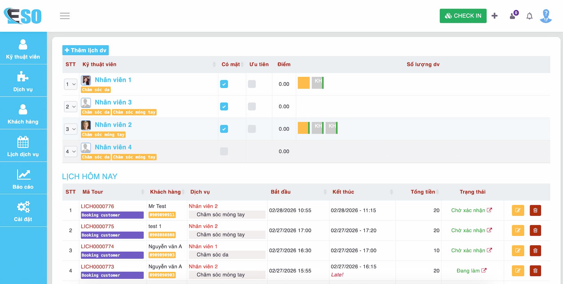 phần mềm quản lý Spa