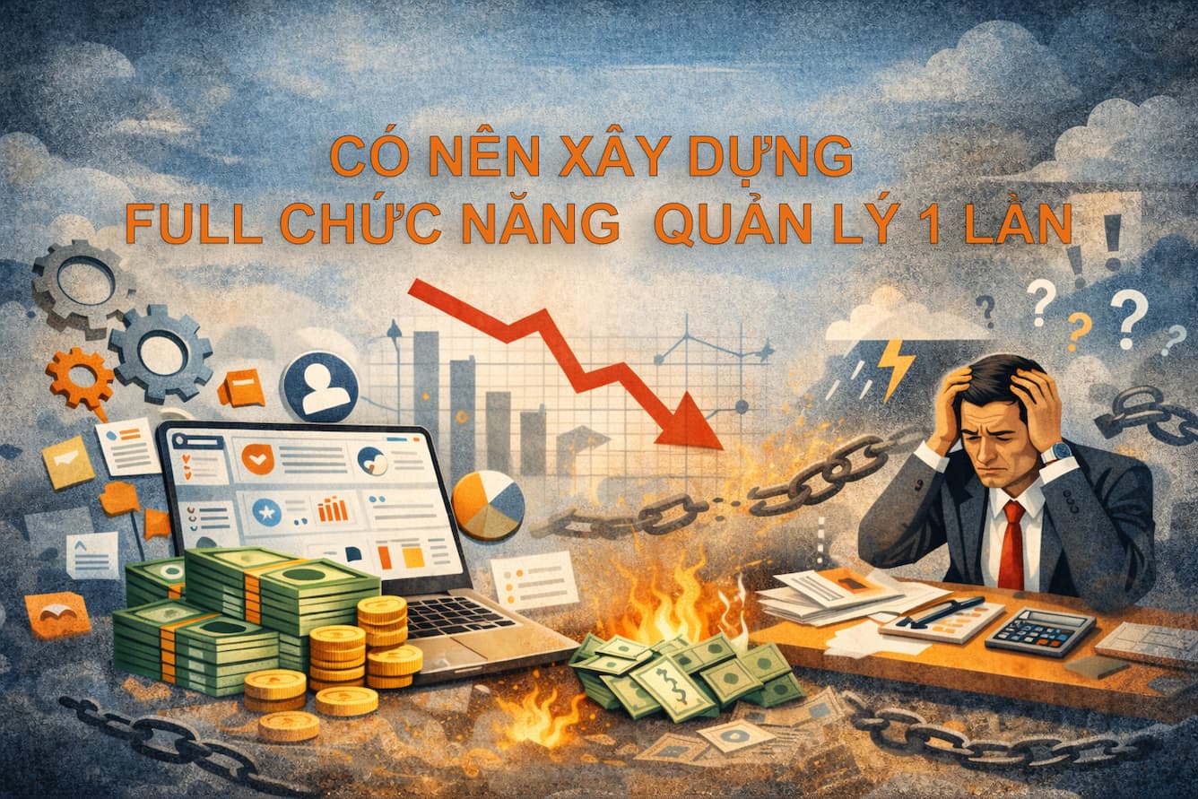 Mới xây dựng phần mềm quản lý lần đầu đã làm bản đầy đủ chức năng là không nên