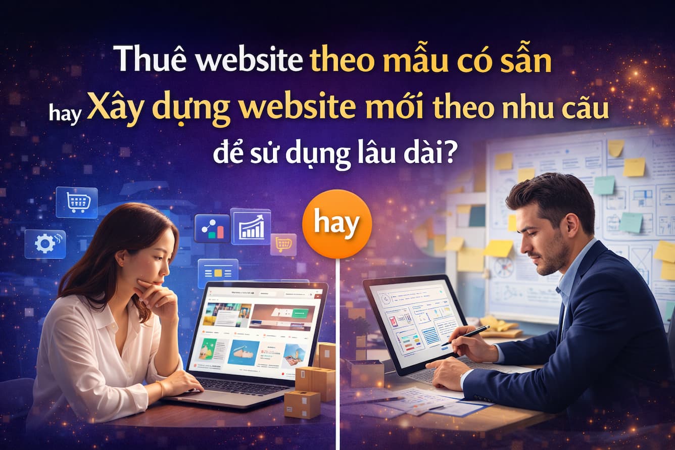 Thuê website theo mẫu có sẵn hay xây dựng website mới theo nhu cầu